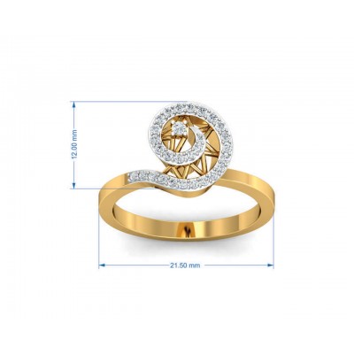Astra Diamond Ring in 14k hallmarked Gold